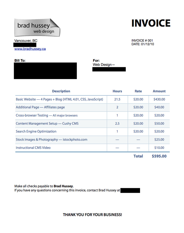 first invoice