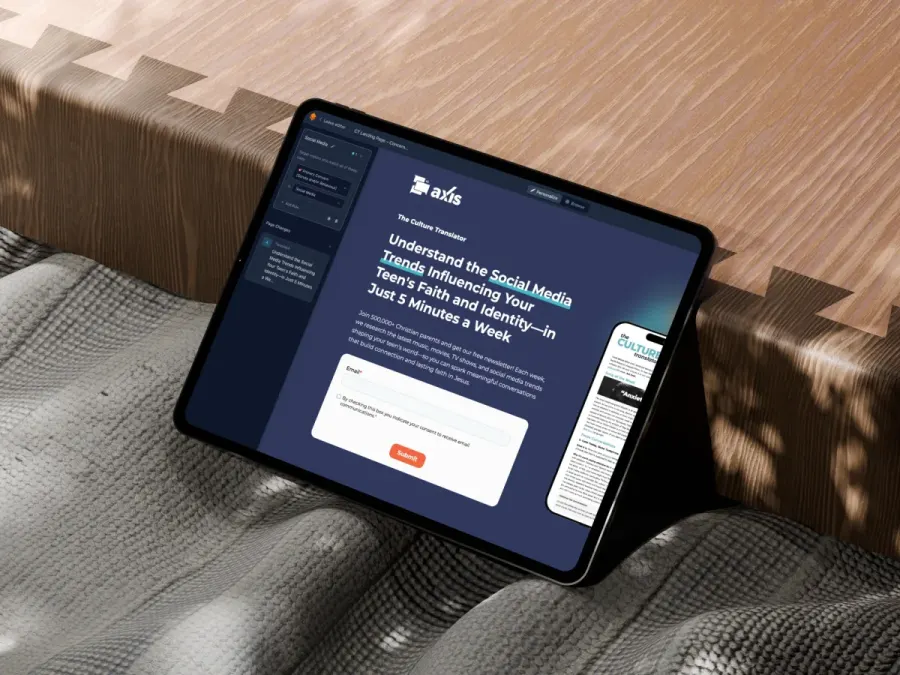 The Culture Translator signup page on an iPad