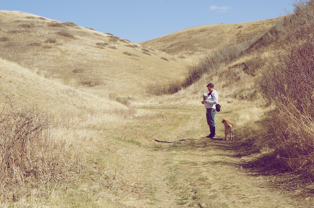 Hiking in the Coulees with my dog