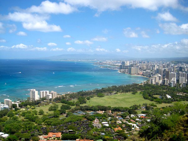 View from atop Diamond Head