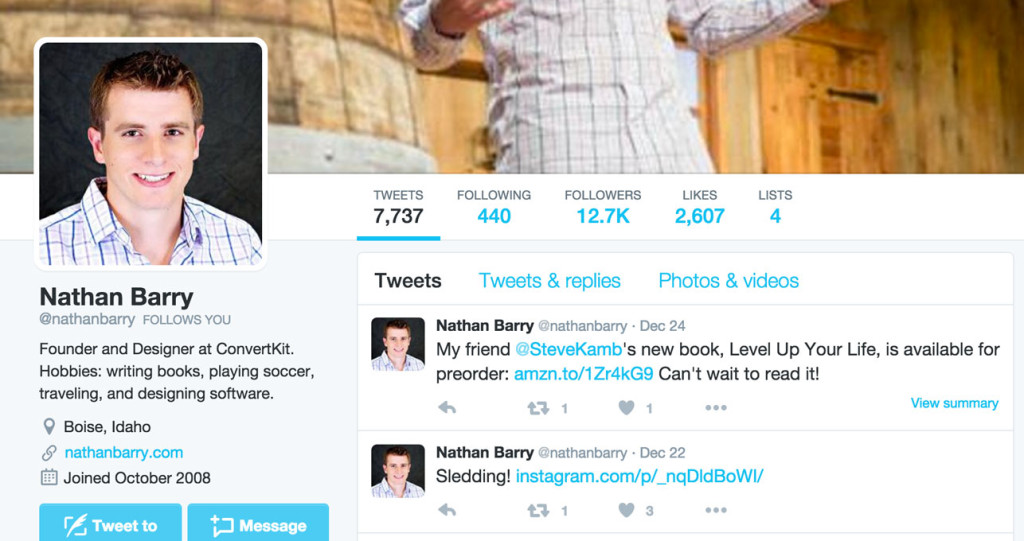 Nathan Barry is a popular design blogger.